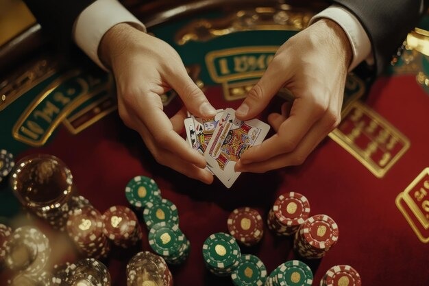 Live casino dealer studio with multiple camera angles